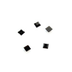 Plastic Flat Back Rose Cut Rhinestone - Square 04x4MM JET