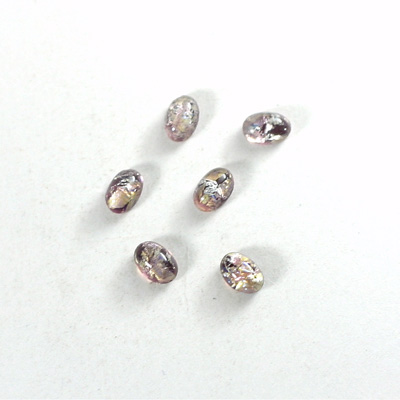 Glass Medium Dome Lampwork Cabochon - Oval 06x4MM AMETHYST OPAL (02206)