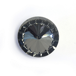 Aurora Crystal Point Back Foiled Rivoli - 25MM BLACK DIAMOND #1021
