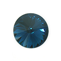 Aurora Crystal Point Back Foiled Rivoli - 10MM BLUE ZIRCON #8031