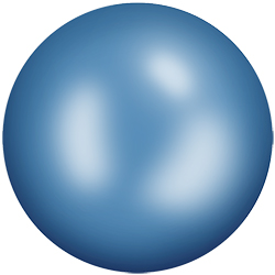 Ceramic Cabochon Flat Back Hot Fix - 30SS (6.3mm - 6.5mm) AZURE BLUE #7627