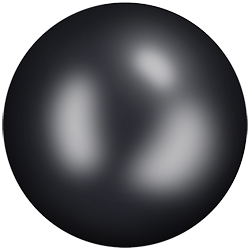 Ceramic Cabochon Flat Back Hot Fix - 16SS (3.8mm - 4.0mm) BRIGHT JET #1624