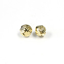 Metalized Plastic Engraved Bead - Fancy 10MM GOLD