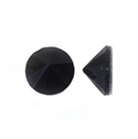 Aurora Crystal Flat Back Hot Fix  Stone - Round Spike Cone ss30 JET #131131
