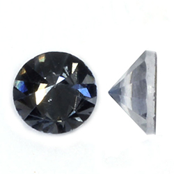 Aurora Crystal Flat Back Hot Fix  Stone - Round Spike Cone ss40 BLACK DIAMOND #1021