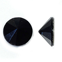Aurora Crystal Flat Back Hot Fix  Stone - Round Spike Cone ss40 JET #131131