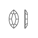 Aurora Crystal Flat Back Fancy Stone - Navette 06x3MM CRYSTAL AB Foiled #0001AB