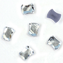 Aurora Crystal Flat Back Hot Fix Fancy Stone - Curvy 07x5.5MM CRYSTAL Foiled #0001