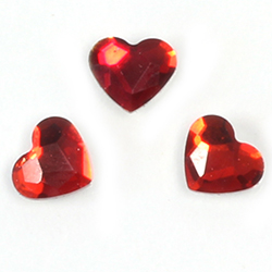 Aurora Crystal Flat Back Fancy Stone - Heart 06MM LIGHT SIAM Foiled #4002