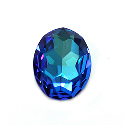 Aurora Crystal Point Back Fancy Stone Foiled - Oval 14x10MM BERMUDA BLUE #0001BBL