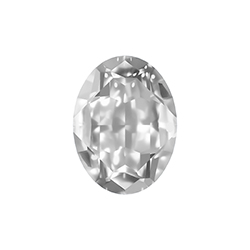 Aurora Crystal Point Back Fancy Stone Foiled - Oval 18x13MM CRYSTAL #0001