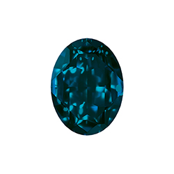 Aurora Crystal Point Back Fancy Stone Foiled - Oval 14x10MM DENIM BLUE #7011