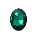 Aurora Crystal Point Back Fancy Stone Foiled - Oval 10x8MM EMERALD #9021