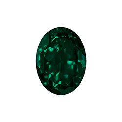 Aurora Crystal Point Back Fancy Stone Foiled - Oval 08x6MM FERN GREEN #9012