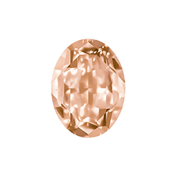 Aurora Crystal Point Back Fancy Stone Foiled - Oval 08x6MM LIGHT PEACH #3022