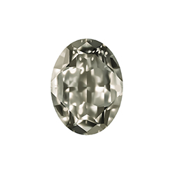 Aurora Crystal Point Back Fancy Stone Foiled - Oval 18x13MM CRYSTAL SATIN #0001SAT