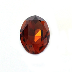 Aurora Crystal Point Back Fancy Stone Foiled - Oval 14x10MM TANGERINE #3056
