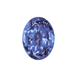 Aurora Crystal Point Back Fancy Stone Foiled - Oval 18x13MM TANZANITE #6032
