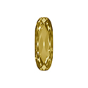 Aurora Crystal Point Back Fancy Stone Foiled - Long Classic Oval 10x3MM GOLDEN SHADOW #0001GSH
