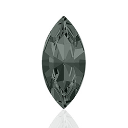 Austrian Crystal Point Back Fancy Stone - Navette 08x4MM BLACK DIAMOND