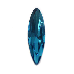Aurora Crystal Point Back Fancy Stone Foiled - Navette Thin 15x4MM BLUE ZIRCON #8031