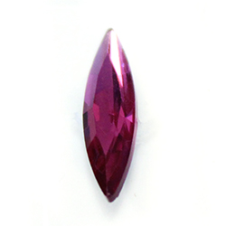 Aurora Crystal Point Back Fancy Stone Foiled - Navette Thin 15x4MM FUCHSIA #5011