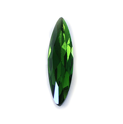 Aurora Crystal Point Back Fancy Stone Foiled - Navette Thin 35x9.5MM OLIVINE #9032