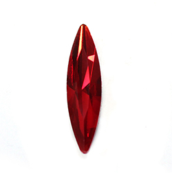 Aurora Crystal Point Back Fancy Stone Foiled - Navette Thin 24x6MM RUBY #4032