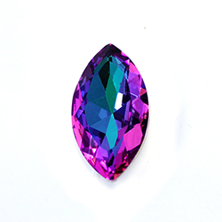 Aurora Crystal Point Back Fancy Stone Foiled - Classical Navette 32x17MM HELIOTROPE #0001HEL 