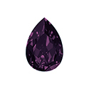 Aurora Crystal Point Back Fancy Stone Foiled - Pearshape Drop 30x20MM AMETHYST #6021

