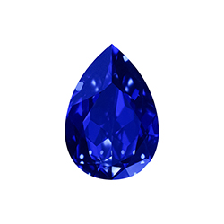 Aurora Crystal Point Back Fancy Stone Foiled - Pearshape Drop 18x13MM CAPRI BLUE #7021
