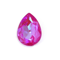 Aurora Crystal Point Back Fancy Stone Unfoiled - Pearshape Drop 18x13MM CRYSTAL DELITE LOTUS PINK #0401PIDEL