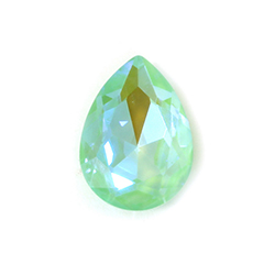 Aurora Crystal Point Back Fancy Stone Unfoiled - Pearshape Drop 14x10MM CRYSTAL DELITE MINT GREEN #0401MTGDEL