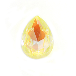 Aurora Crystal Point Back Fancy Stone Unfoiled - Pearshape Drop 18x13MM CRYSTAL DELITE SUNSHINE #0401SUDEL

