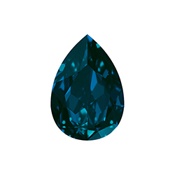 Aurora Crystal Point Back Fancy Stone Foiled - Pearshape Drop 14x10MM DENIM BLUE #7011