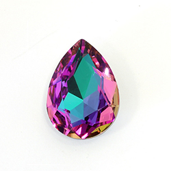 Aurora Crystal Point Back Fancy Stone Foiled - Pearshape Drop 18x13MM HELIOTROPE #0001HEL
