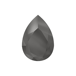 Aurora Crystal Point Back Fancy Stone Foiled - Pearshape Drop 14x10MM HEMATITE #1131HEM
