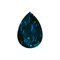 Aurora Crystal Point Back Fancy Stone Foiled - Pearshape Drop 14x10MM INDIAN SAPPHIRE #8033