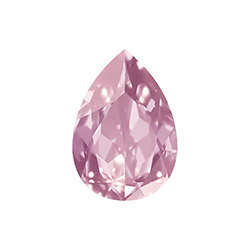 Aurora Crystal Point Back Fancy Stone Foiled - Pearshape Drop 30x20MM LIGHT ROSE #5002