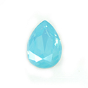 Aurora Crystal Point Back Fancy Stone Foiled - Pearshape Drop 18x13MM AQUA OPAL #8211