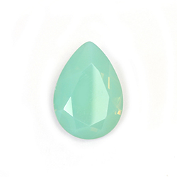 Aurora Crystal Point Back Fancy Stone Foiled - Pearshape Drop 10x7MM CHRYSOLITE OPAL #9201