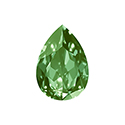 Aurora Crystal Point Back Fancy Stone Foiled - Pearshape Drop 18x13MM PERIDOT #9013