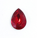 Aurora Crystal Point Back Fancy Stone Foiled - Pearshape Drop 14x10MM RUBY #4032