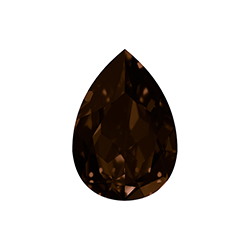 Aurora Crystal Point Back Fancy Stone Foiled - Pearshape Drop 10x7MM SMOKED TOPAZ #3052


