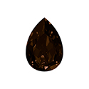 Aurora Crystal Point Back Fancy Stone Foiled - Pearshape Drop 10x7MM SMOKED TOPAZ #3052


