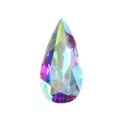 Aurora Crystal Point Back Fancy Stone Foiled - Teardrop 18x9MM CRYSTAL AB #0001AB
