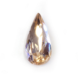 Aurora Crystal Point Back Fancy Stone Foiled - Teardrop 18x9MM LT PEACH #3022
