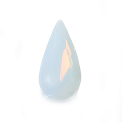 Aurora Crystal Point Back Fancy Stone Foiled - Teardrop 22x11MM WHITE OPAL #0203