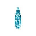 Aurora Crystal Point Back Fancy Stone Foiled - Raindrop 15x4MM AQUAMARINE #8002