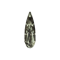 Aurora Crystal Point Back Fancy Stone Foiled - Raindrop 20x6MM BLACK DIAMOND #1021